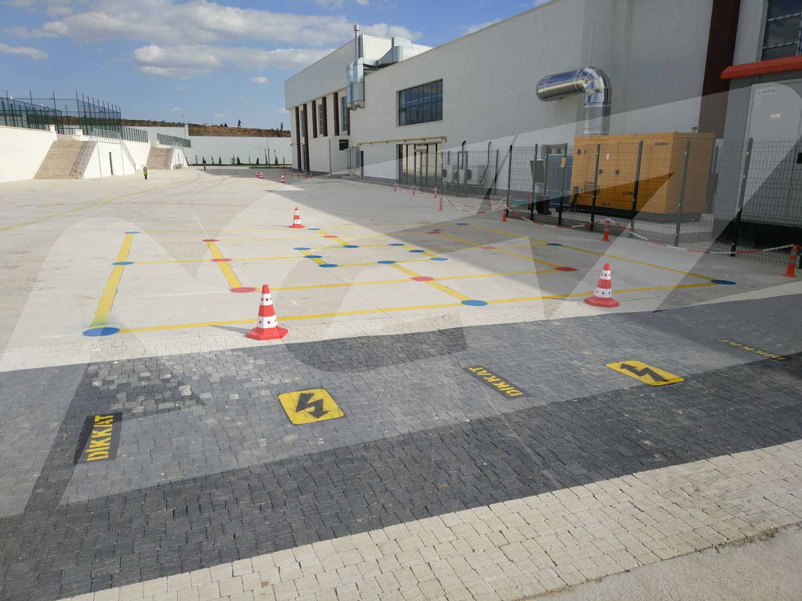 Okul Oyun ve Parkur Alan Boyama Çizgi Uygulamaları