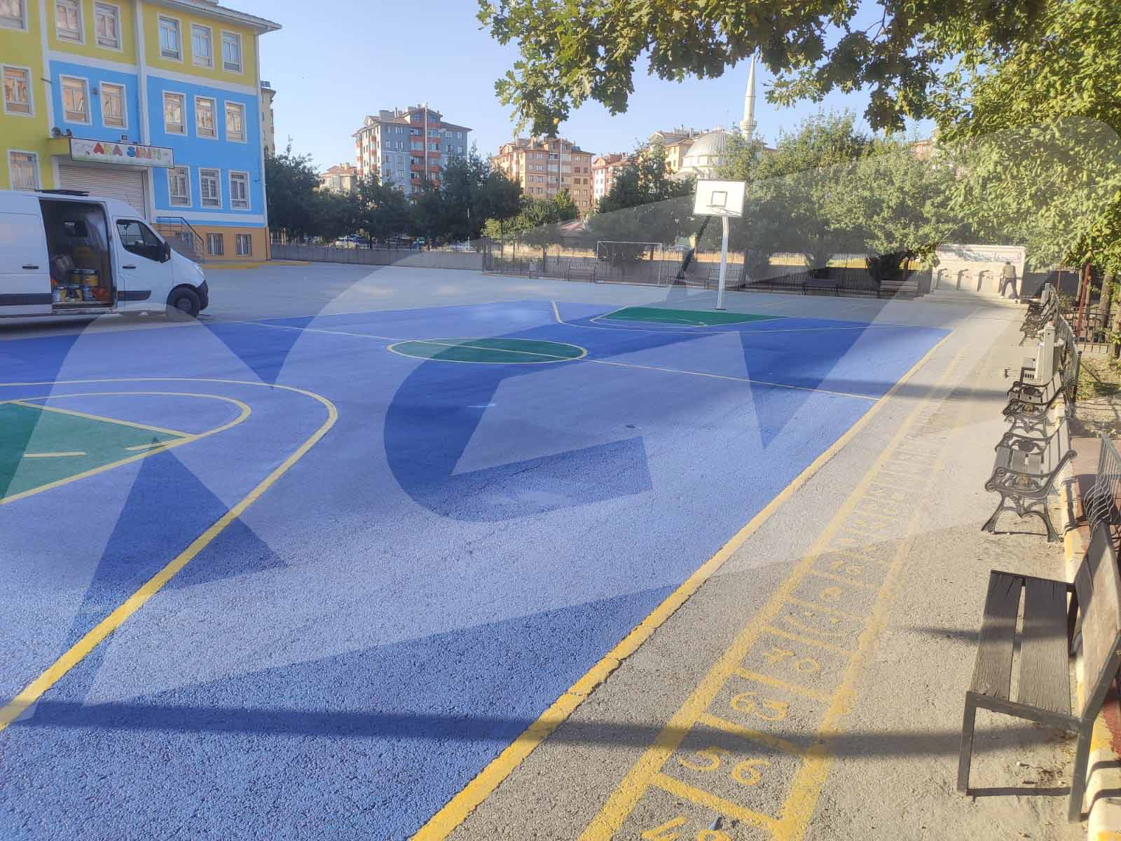 Spor Saha Zemin Boyama ve Çizgi Uygulamaları