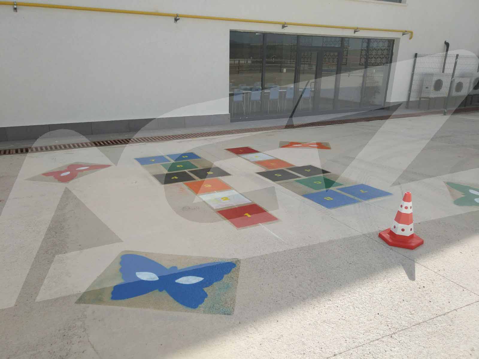 Okul Oyun ve Parkur Alan Boyama Çizgi Uygulamaları