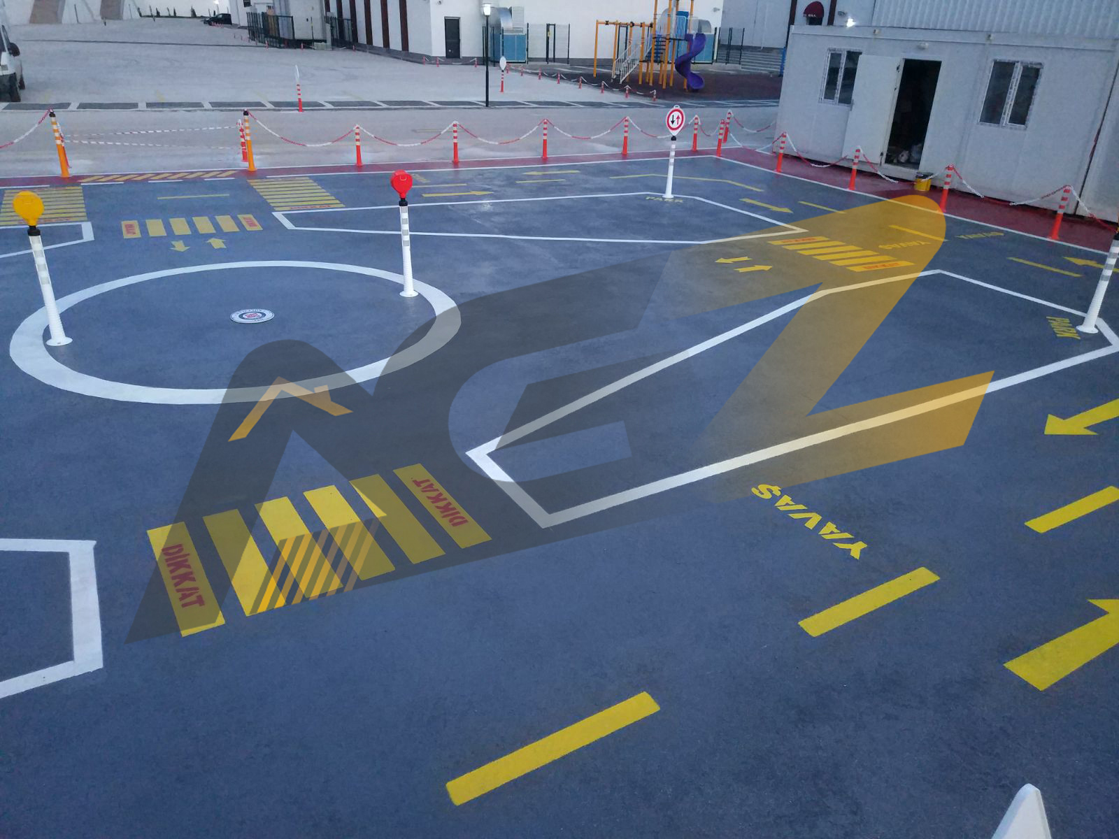 Okul Oyun ve Parkur Alan Boyama Çizgi Uygulamaları