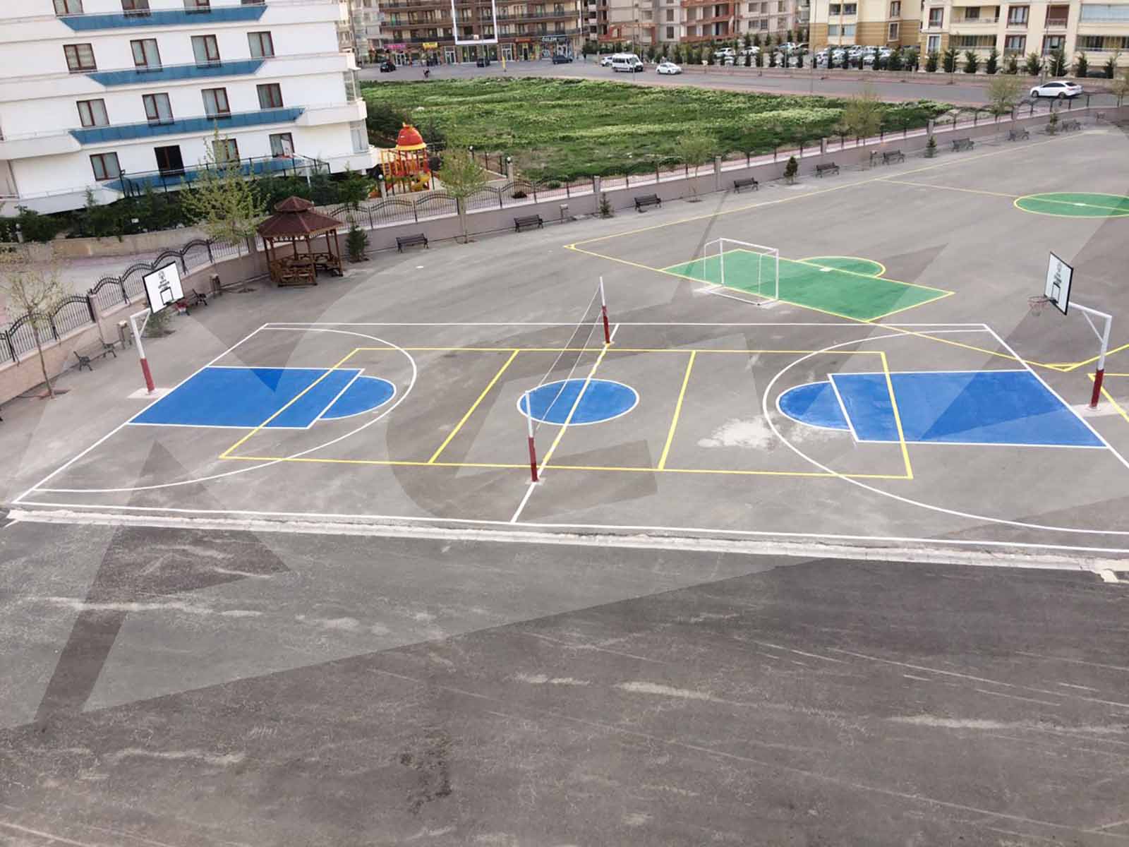 Spor Saha Zemin Boyama ve Çizgi Uygulamaları