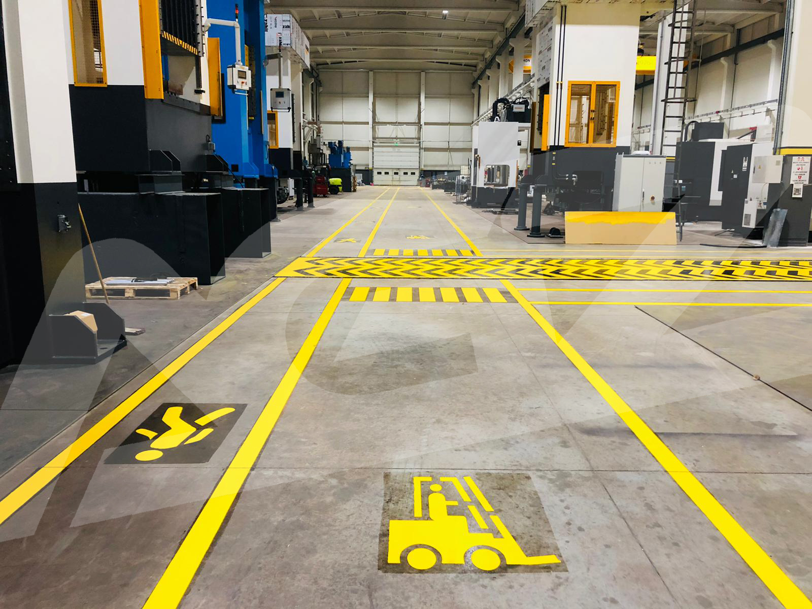  Fabrika İsg Yaya ve Forklift Yolu Çizgi Uygulamaları