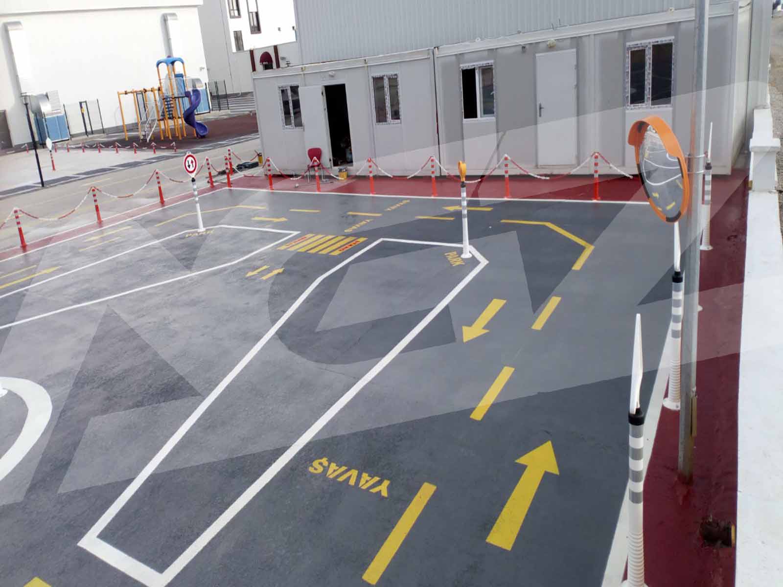 Okul Oyun ve Parkur Alan Boyama Çizgi Uygulamaları