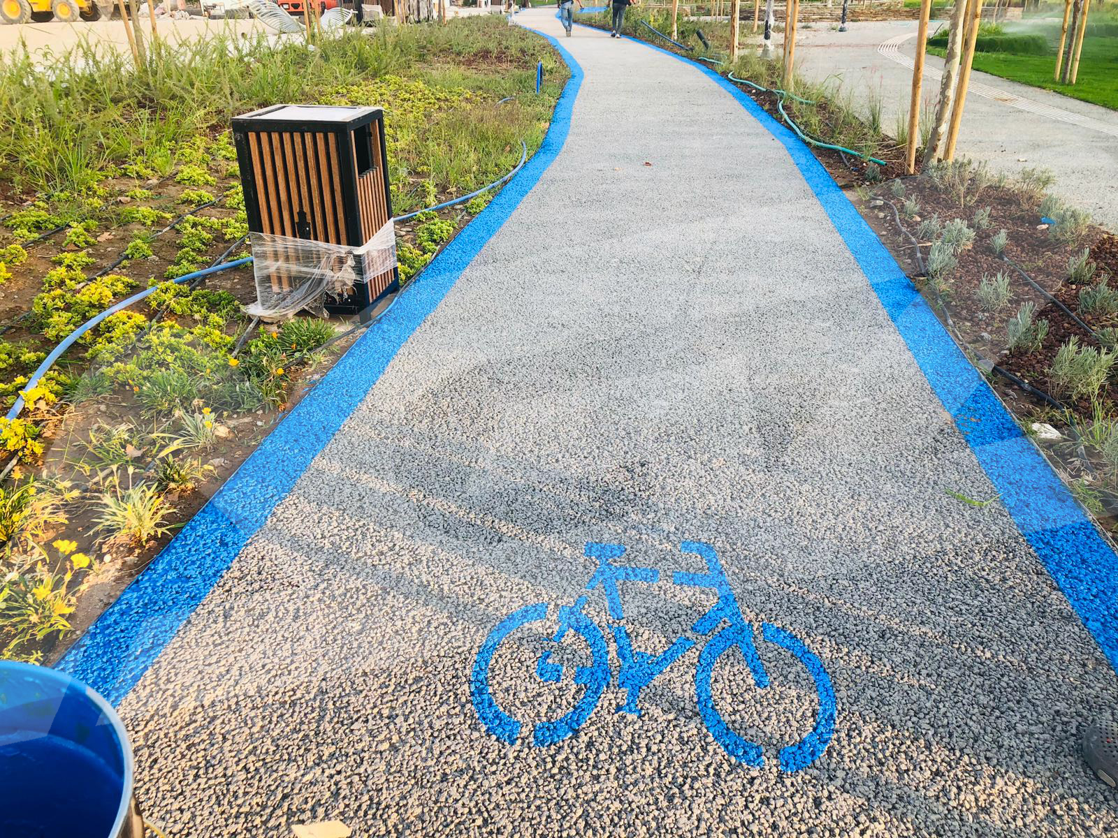 Bisiklet ve Koşu Yolu Sınır Çizgi ve Yönlendirme Uygulamaları