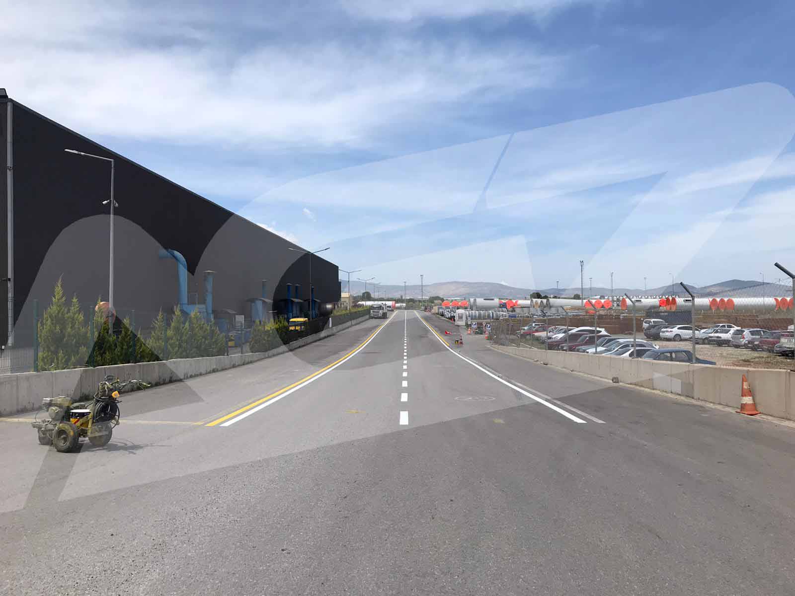 Araç Yolu Yatay Boya Yönlendirme Uygulamaları