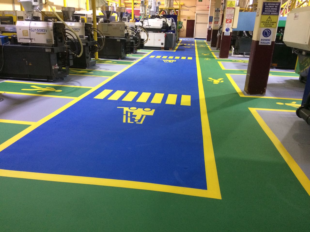 Üretim Alanlarında Beton Zemin Boyama Uygulamaları