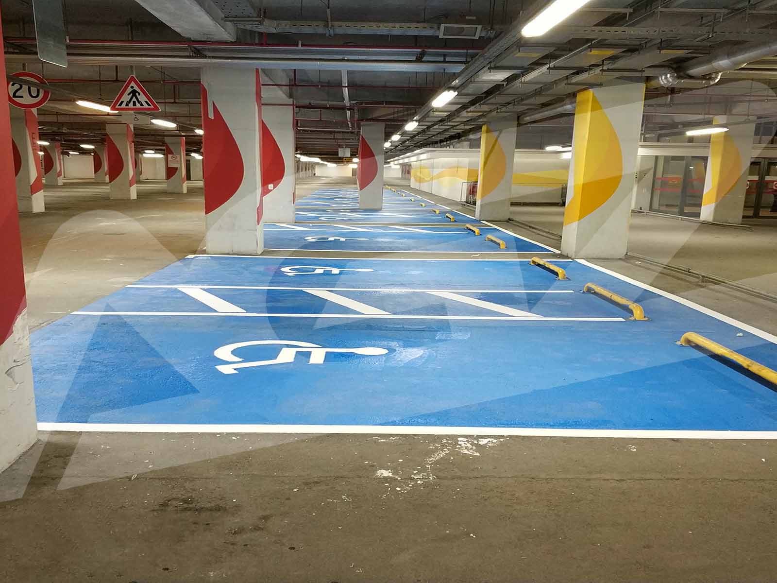 Kurum ve Sosyal Alanlarda Engelli Araç Park Alanı Boya ve Yönl. Uyg