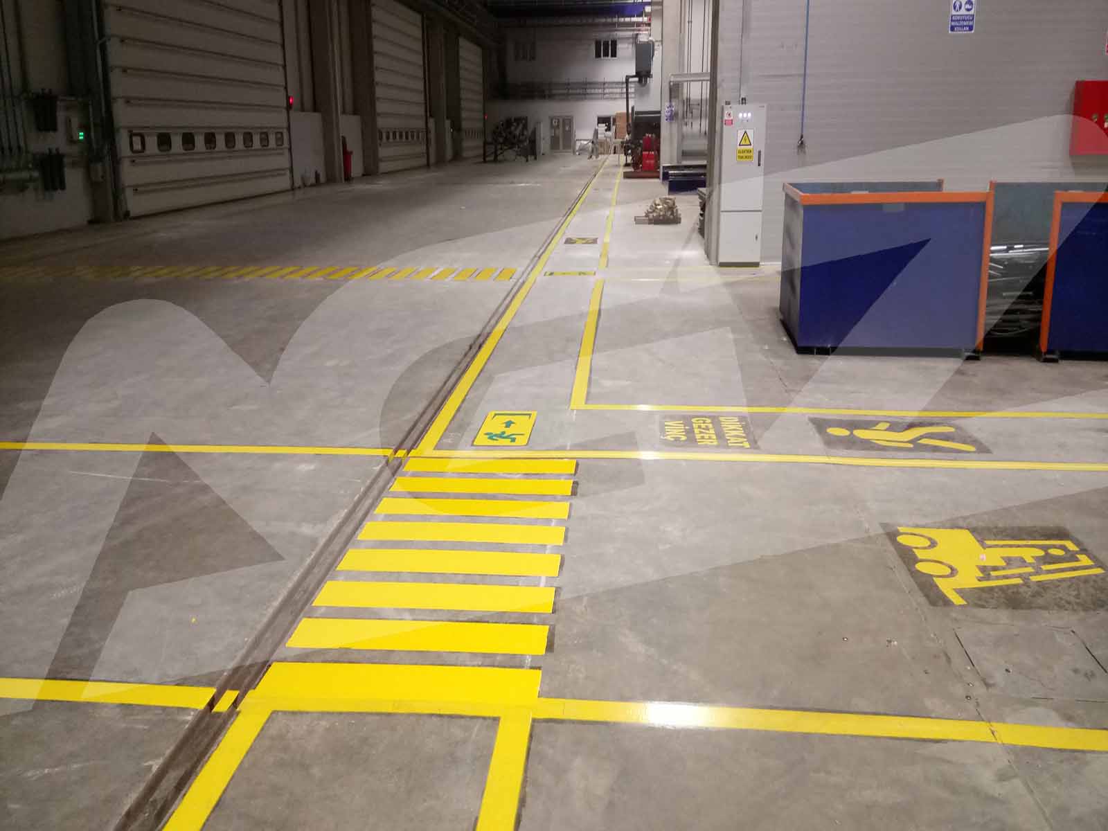  Fabrika İsg Yaya ve Forklift Yolu Çizgi Uygulamaları