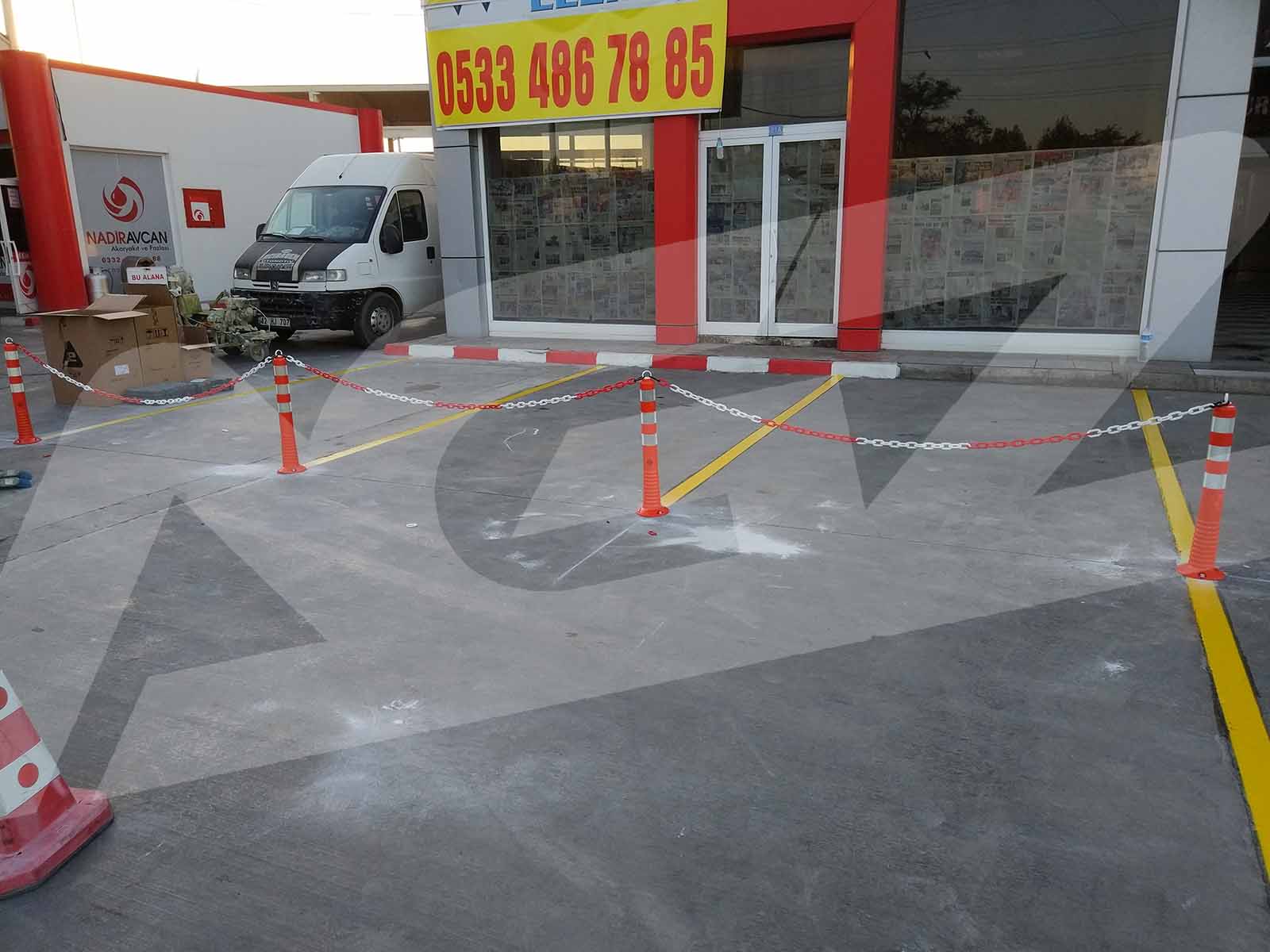 Benzin İstasyon Zemin Boyama ve Sınır Çizgi Uygulamaları