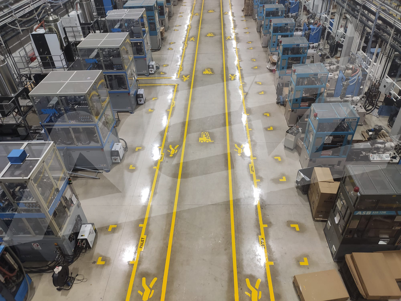  Fabrika İsg Yaya ve Forklift Yolu Çizgi Uygulamaları