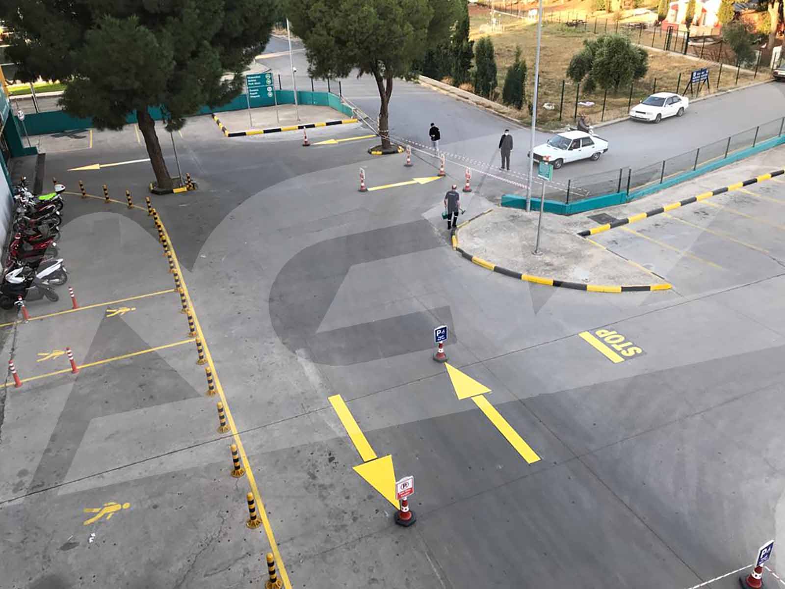 Otopark Boyama Çizgi ve Yönlendirme Uygulamaları