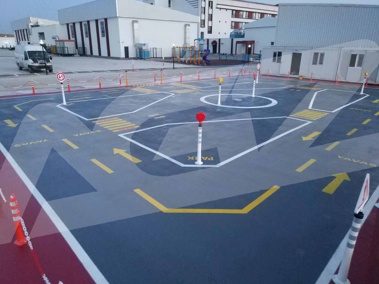 Okul Oyun ve Parkur Alan Boyama Çizgi Uygulamaları