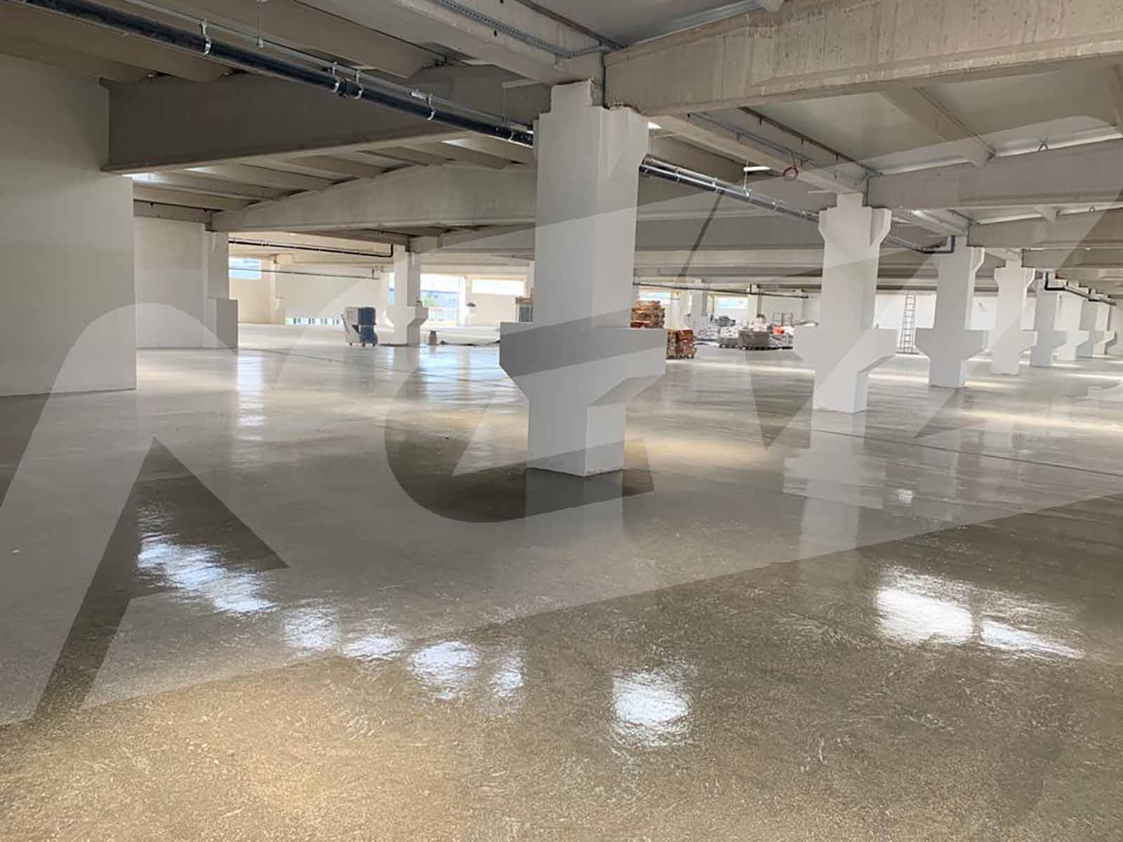 Beton Zemin Yarı Parlak Uygulama