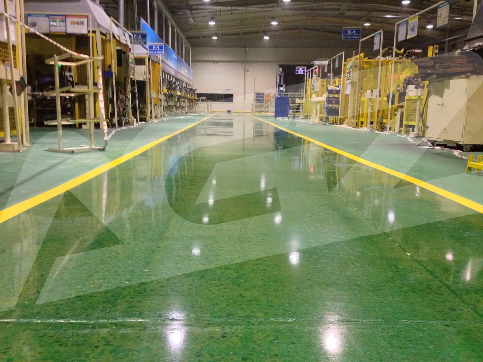 Beton Zemin Tam Parlatma Renklendirme Uygulaması